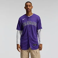 Men's Nike  Purple Colorado Rockies Alternate Authentic Jersey