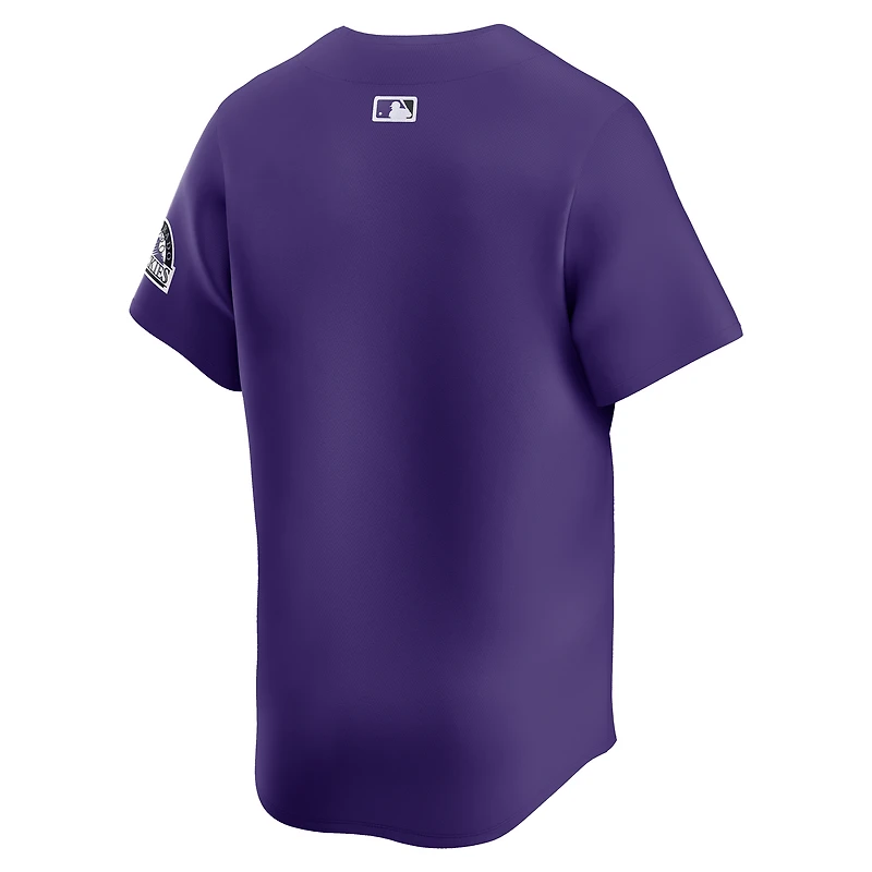 Maillot Nike violet Colorado Rockies Alternate Limited pour homme