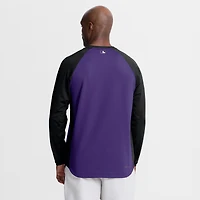 Sweat-shirt raglan Nike Dri-FIT Authentic Collection pour homme, violet Colorado Rockies
