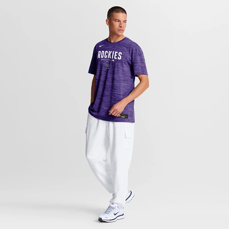 Men's Nike Purple Colorado Rockies Authentic Collection Velocity Dri-FIT T-Shirt