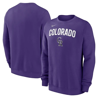 Sweat-shirt Nike violet Colorado Rockies pour homme