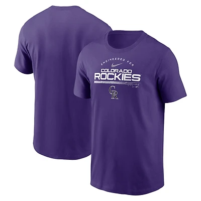 T-shirt Nike Colorado Rockies Team Engineered Performance pour homme pourpre