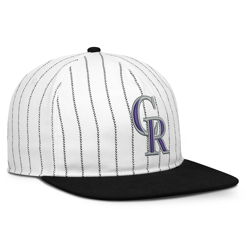 Casquette ajustable Nike Pro Colorado Rockies Cooperstown Collection blanche et noire pour homme