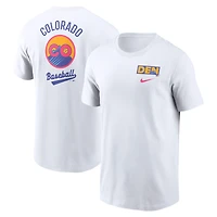T-shirt Nike blanc à imprimé City Connect Colorado Rockies 2025 pour homme
