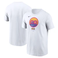 T-shirt Nike blanc Colorado Rockies 2025 City Connect pour homme avec grand logo