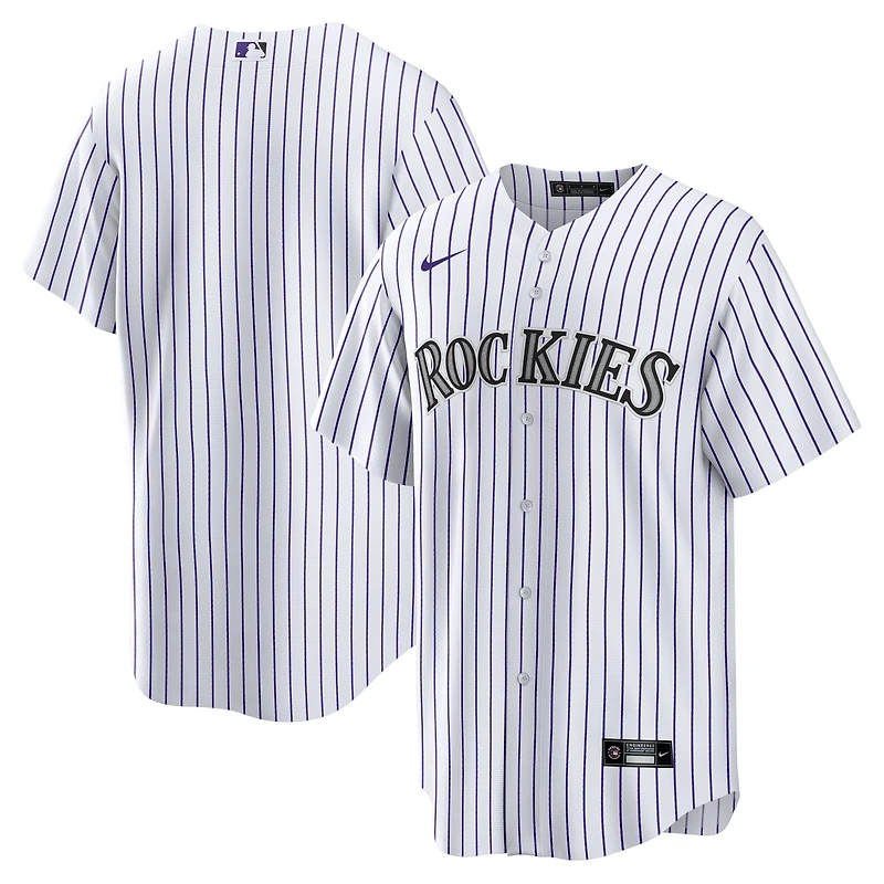 Maillot réplique vierge Nike Colorado Rockies domicile pour homme, blanc
