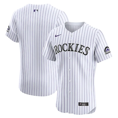 Maillot Nike Colorado Rockies Domicile Elite pour homme, blanc