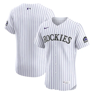 Maillot Nike blanc domicile Elite des Rockies du Colorado pour homme