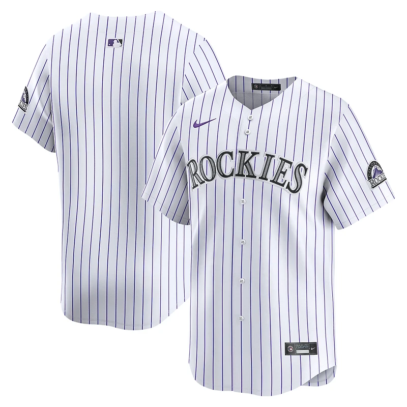 Maillot Nike Colorado Rockies Domicile Limited Blanc pour Homme