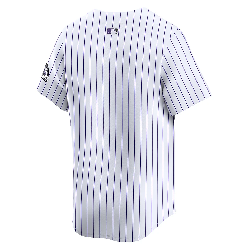 Maillot de joueur Nike Colorado Rockies Home Limited pour homme, blanc