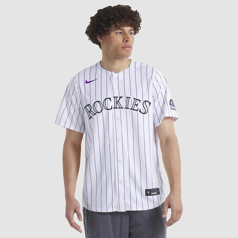 Men's Nike  White Colorado Rockies Home Limited Player Jersey