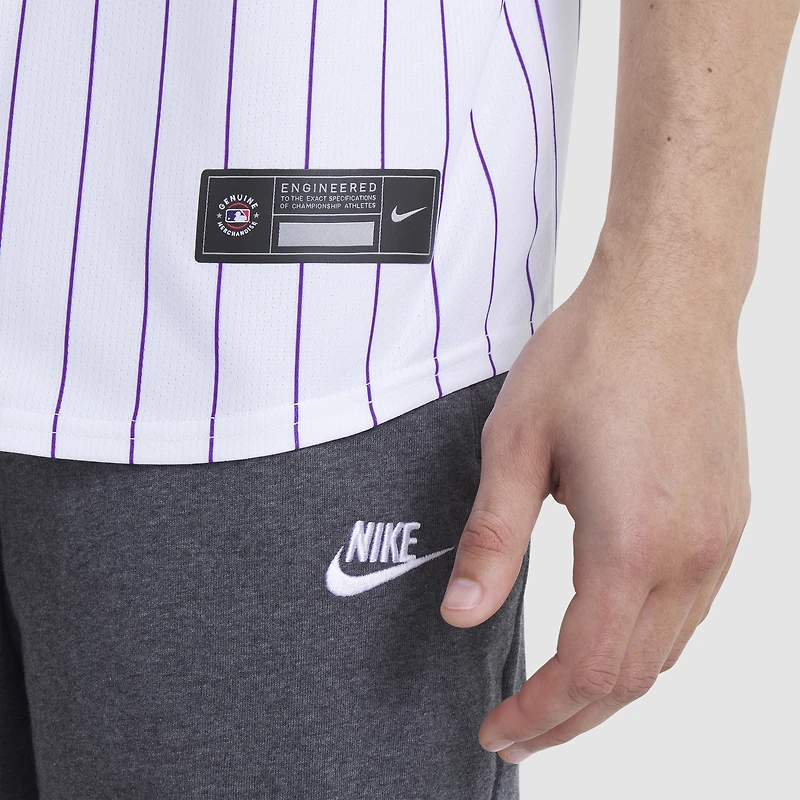 Maillot de joueur Nike Colorado Rockies Home Limited pour homme, blanc