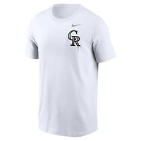 Men's Nike White Colorado Rockies Mile High Hometown T-Shirt