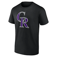 T-shirt à logo principal Big & Tall Colorado Rockies pour homme, noir