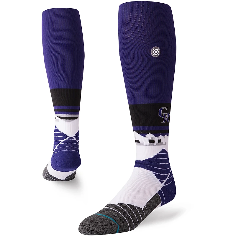 Men's Stance Purple Colorado Rockies Diamond Pro Over the Calf Socks