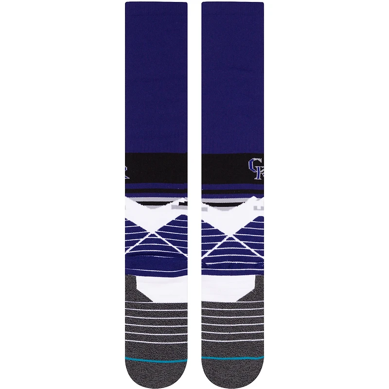 Chaussettes montantes Stance pour hommes, violettes, Colorado Rockies Diamond Pro