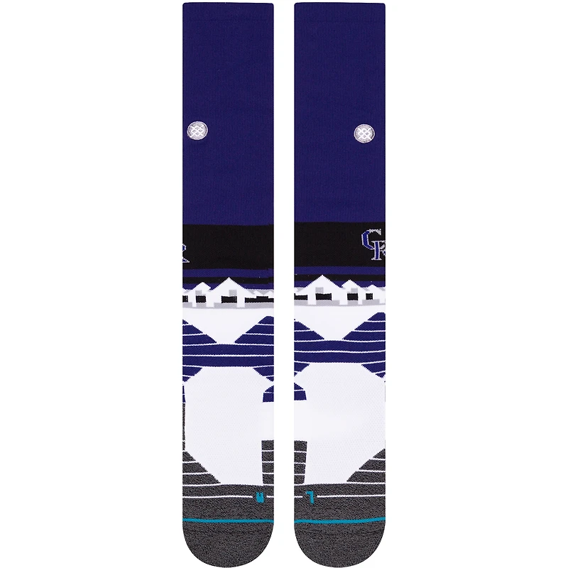 Chaussettes montantes Stance pour hommes, violettes, Colorado Rockies Diamond Pro