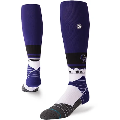 Men's Stance Purple Colorado Rockies Diamond Pro Over the Calf Socks