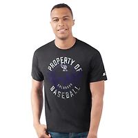 Men's Starter  Black Colorado Rockies Prime Time Property Of T-Shirt