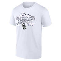 Men's  White Colorado Rockies Elevation T-Shirt