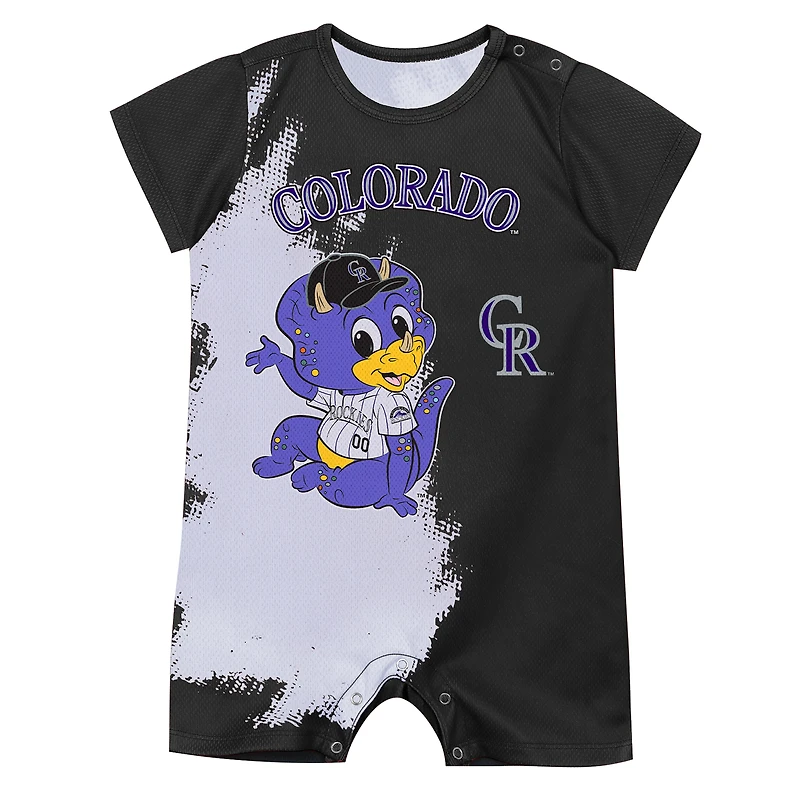 Body bébé mascotte Colorado Rockies noir Outerstuff pour nouveau-né