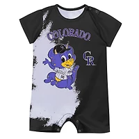 Body bébé mascotte Colorado Rockies noir Outerstuff pour nouveau-né