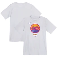 T-shirt Nike blanc pour enfant avec logo City Connect des Colorado Rockies 2025