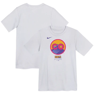 T-shirt Nike blanc pour enfant avec logo City Connect des Colorado Rockies 2025