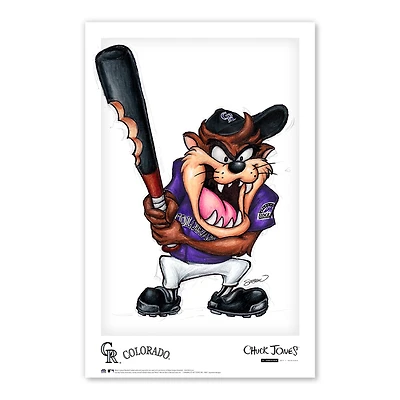Tasmanian Devil Colorado Rockies 11" x 17" Looney Tunes Poster Print