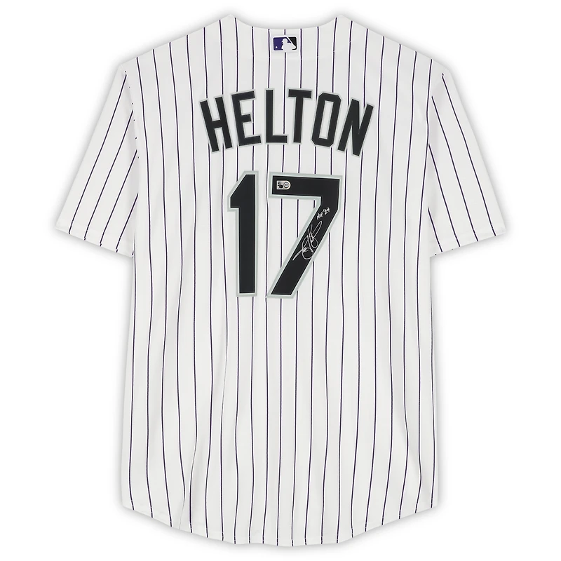 Todd Helton Colorado Rockies Autographed White Nike Replica Jersey with "HOF 24" Inscription 