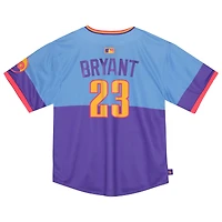 Maillot Nike Kris Bryant pour enfant, violet/bleu clair, édition limitée City Connect 2025 des Rockies du Colorado