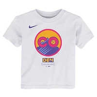 T-shirt Nike blanc pour enfant avec logo City Connect 2025 des Colorado Rockies