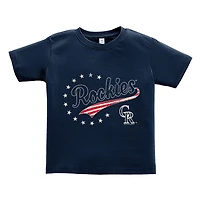 Toddler Soft as a Grape Navy Colorado Rockies Americana T-Shirt