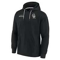 Sweat à capuche unisexe Fanatics Black Colorado Rockies Elements en polaire super douce