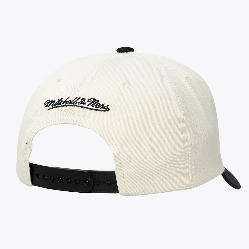 Unisex Mitchell & Ness  Cream Colorado Rockies Retro Lines Stretch Snapback Hat