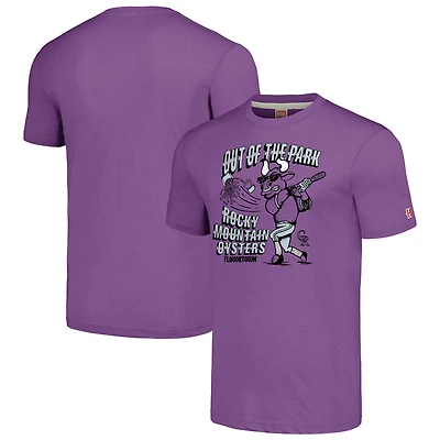 T-shirt à trois mélanges unisexe MLB x Guy Fieri's Flavortown Purple Colorado Rockies