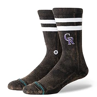 Chaussettes unisexes Stance noires Colorado Rockies Rotation Crew