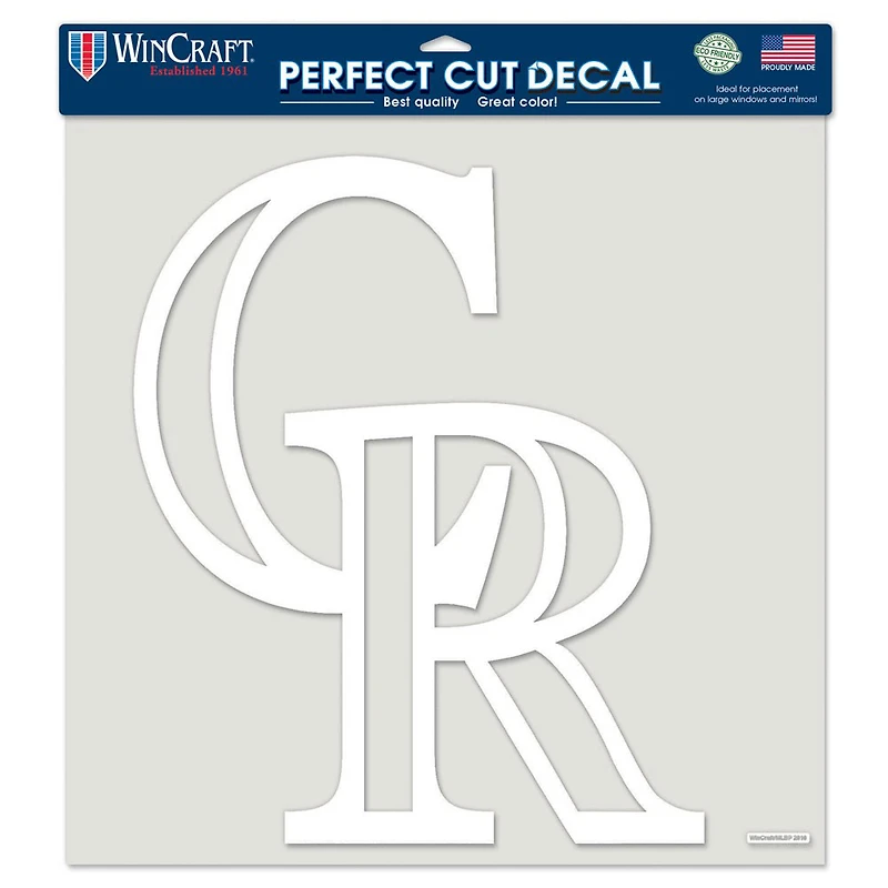 Décalque de coupe parfaite de WinCraft Colorado Rockies 17 "x 17"