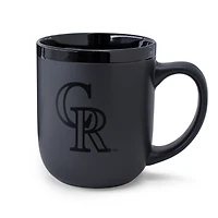 Tasse WinCraft Colorado Rockies en céramique noire ton sur ton (480 ml)