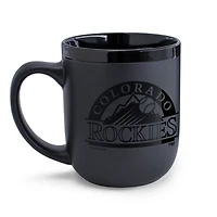 Tasse WinCraft Colorado Rockies en céramique noire ton sur ton (480 ml)