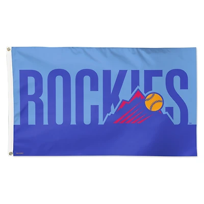 Drapeau de luxe simple face WinCraft Colorado Rockies 2025 City Connect 3' x 5'