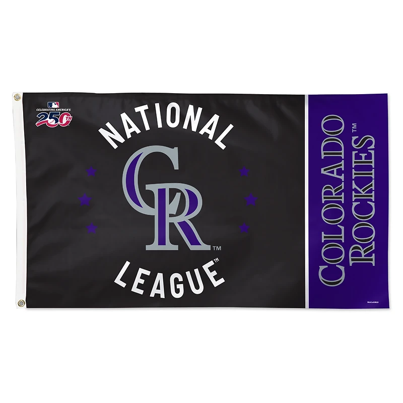 WinCraft Colorado Rockies 3' x 5' One-Sided America 250 Deluxe Flag