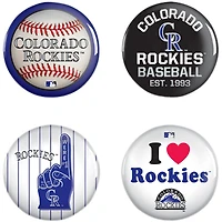 WinCraft Colorado Rockies 4-Pack Button Set