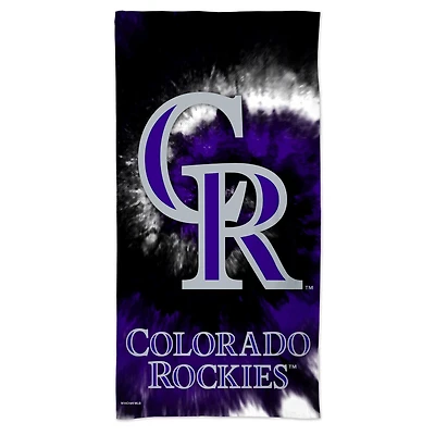 Serviette de plage WinCraft Colorado Rockies 60'' x 30'' Tie-Dye Spectra