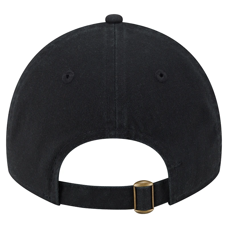 Women's New Era Black Colorado Rockies Preppy Team 9TWENTY Adjustable Hat