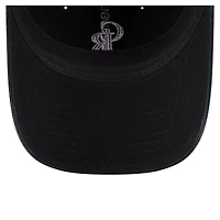 Women's New Era  Black Colorado Rockies Preppy Team 9TWENTY Adjustable Hat