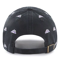 Women's '47 Black Colorado Rockies Confetti Clean Up Adjustable Hat