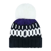 Women's '47  Black Colorado Rockies Felicity Cuffed Knit Hat with Pom