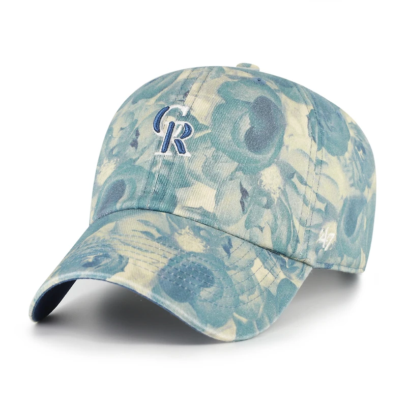 Women's '47 Blue Colorado Rockies Gardenia Clean Up Adjustable Hat
