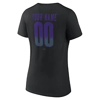 Women's Black Colorado Rockies Home Field Pop Personalized Name & Number V-Neck T-Shirt